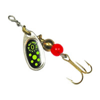 Блесна MEPPS Black Fury Золотой лепесток Gold/Green 2g