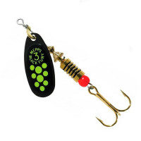 Блесна MEPPS Black Fury Черный лепесток Black/Green 2g