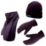 FLAGMAN Шапка флисовая + шарф + рукавицы M