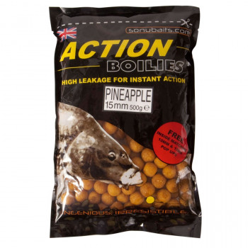 SONUBAITS Бойлы ACTION BOILIES 500g 15mm Pineapple
