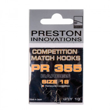 Крючки PRESTON Competition Hooks 355 №18