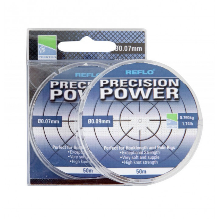 PRESTON Леска REFLO PRECISION POWER 0,07 мм 50 0,5 кг