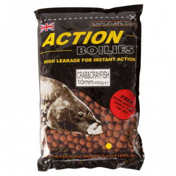 SONUBAITS Бойлы ACTION BOILIES 500g 10mm Crab and Crayfish