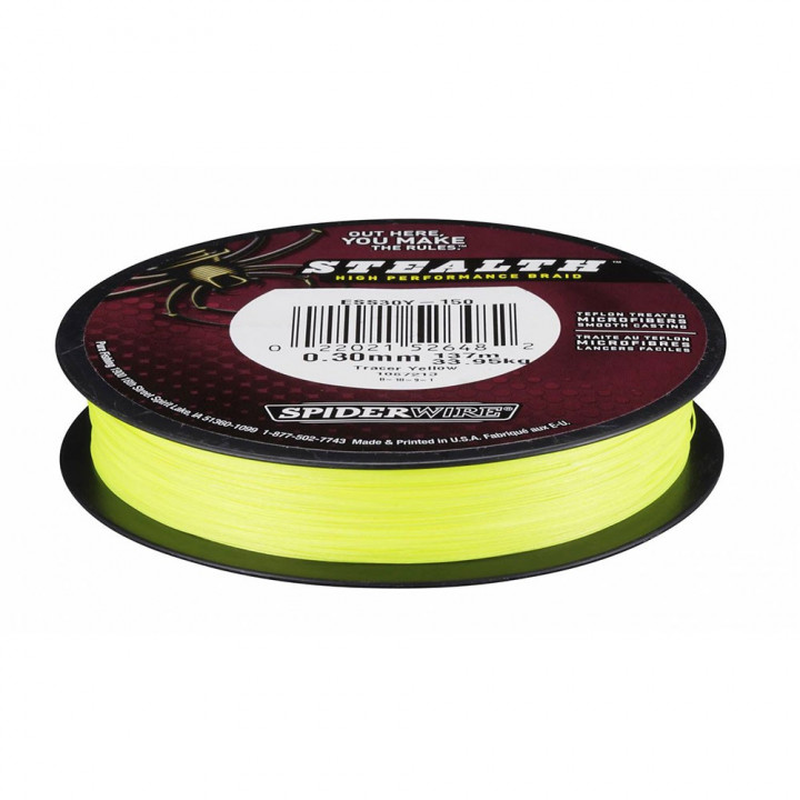 Шнур Spiderwire Stealth 0.12mm 137м 7.1kg Tracer Yellow