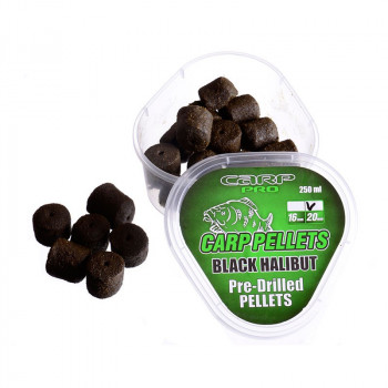 Насадковий пелетс Carp Pro Black Halibut Pre-Drilled Pellet 20мм