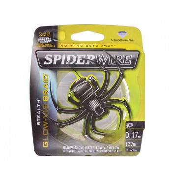 Шнур Spiderwire stealth glow-vis 137m 0.12mm 7.1g Green