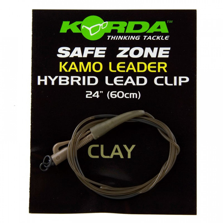 Оснастка KORDA Hybrid Lead Clip Leader 100cm 40lb Clay