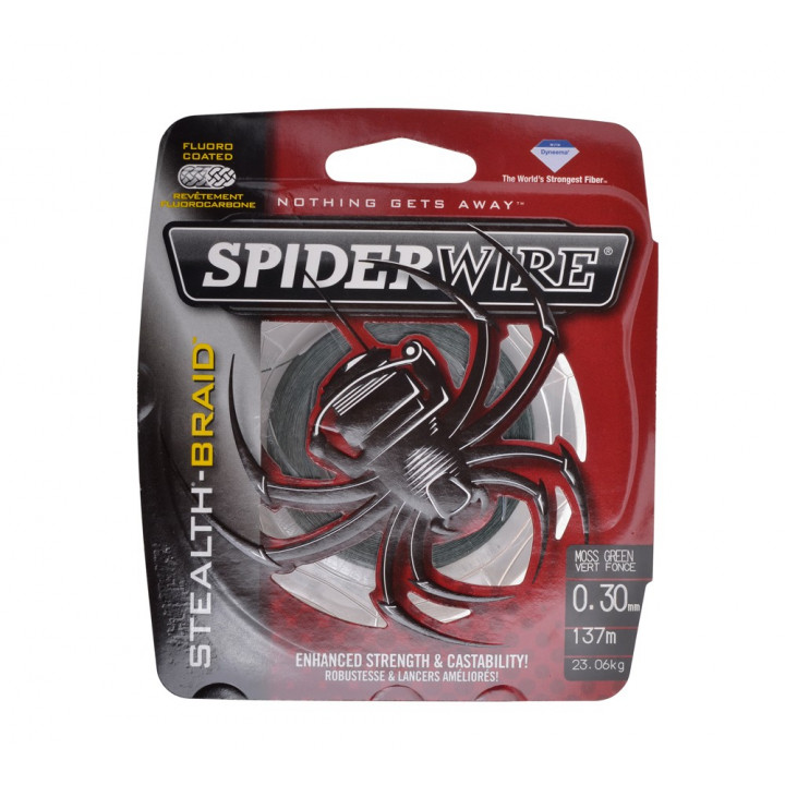 Шнур Spiderwire stealth NEW 0.20mm 137m 13.96kg Moss green