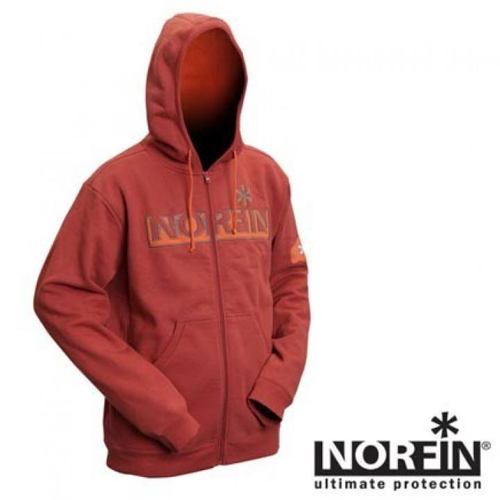 Куртка флісова з капюшоном Norfin HOODY RED (теракот)