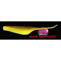 Слаг FoxRage Darter Tail 5 шт 100 mm Brown Chartreuse