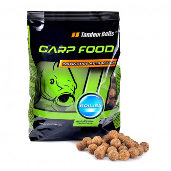 Tandem Baits Carp Food Boilies 1kg Black Halibut / Чорний Палтус 16mm