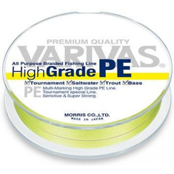 Шнур Varivas High Grade Yellow PE 150m 0.148mm 5kg