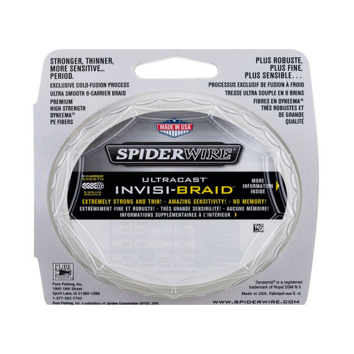 Шнур Spiderwire Ultracast Invisi-Braid NEW 110m 0.20mm 20.7kg White