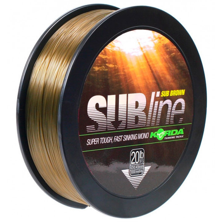 Леска KORDA SUBline - 1000 m spoel 0.40mm 1000m 15lb Коричневый