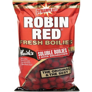 Бойли розчинні Dynamite Baits Soluble Boilies 1kg Robin Red 18mm