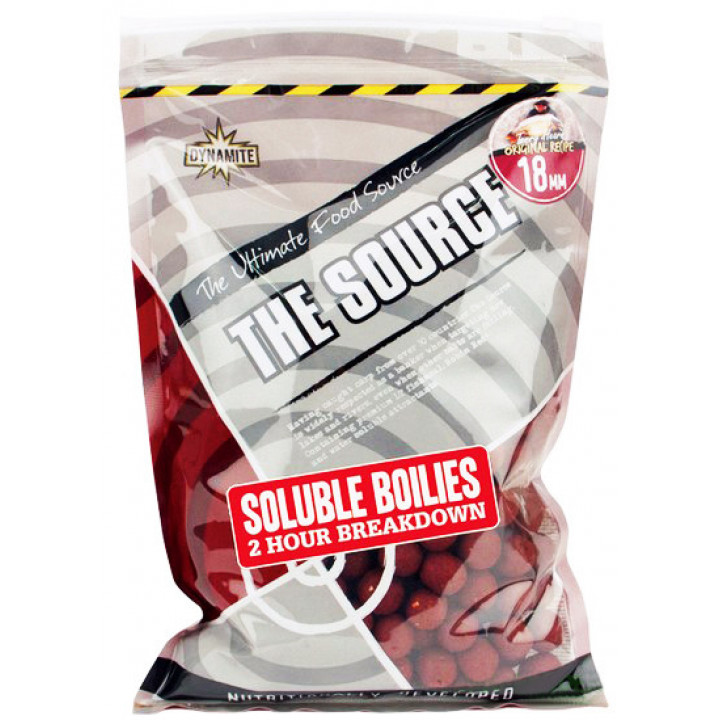 Бойлы растворимые Dynamite Baits Soluble Boilies 1kg Source 18mm