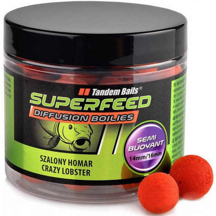 Бойли Tandem Baits Super Feed Diffusion Boilies 14mm/16mm Mix 90g Crazy Lobster