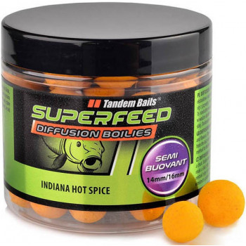 Бойли Tandem Baits Super Feed Diffusion Boilies 14mm/16mm Mix 90g Indiana Hot Spice