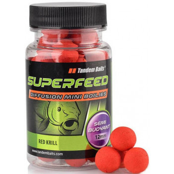 Бойли Tandem Baits Super Feed Diffusion Mini Boilies 12mm 40g Red Krill