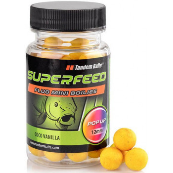 Бойли Tandem Baits SF Fluo Mini Pop-Up Boilies 12mm 35g Coco Vanilla