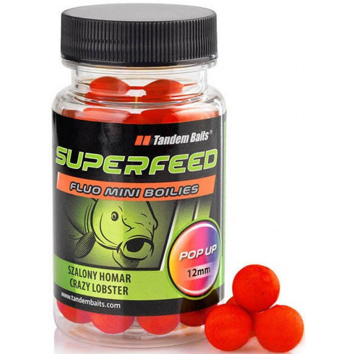 Бойли Tandem Baits SF Fluo Mini Pop-Up Boilies 12mm 35g Crazy Lobster