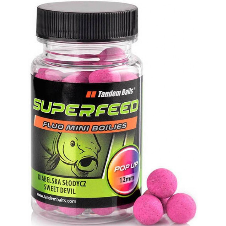 Бойли Tandem Baits SF Fluo Mini Pop-Up Boilies 12mm 35g Sweet Devil