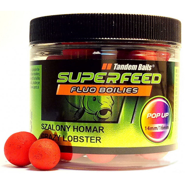 Бойли Tandem Baits SF Fluo Pop-Up 14mm/16mm Mix 90g Crazy Lobster