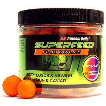 Бойли Tandem Baits SF Fluo Pop-Up 14mm/16mm Mix 90g Fat Salmon & Caviar