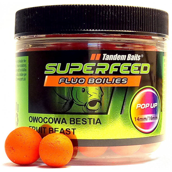 Бойли Tandem Baits SF Fluo Pop-Up 14mm/16mm Mix 90g Fruit Beast