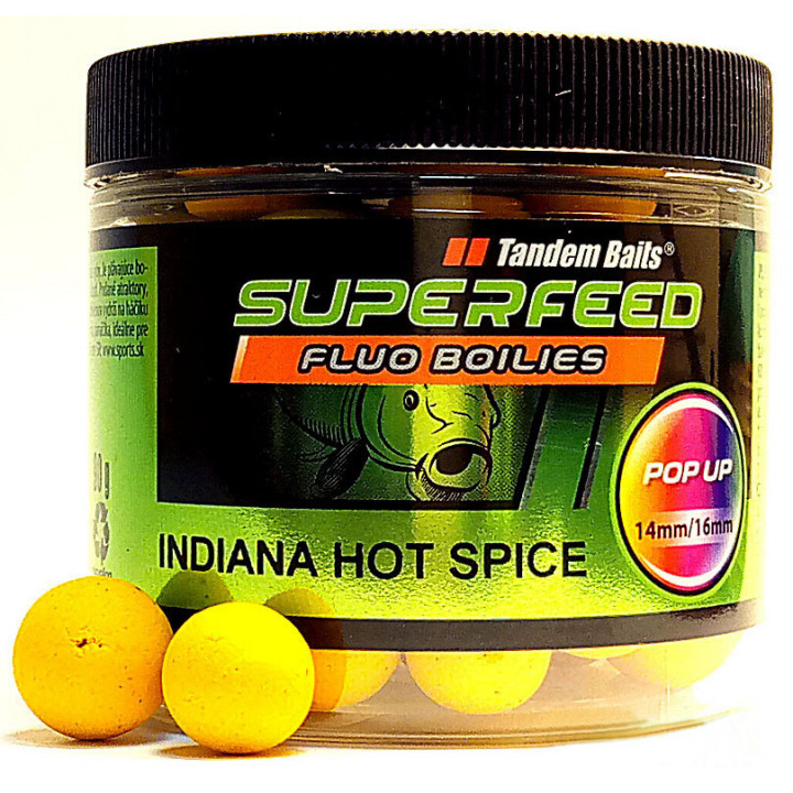 Бойли Tandem Baits SF Fluo Pop-Up 14mm/16mm Mix 90g Indiana Hot Spice