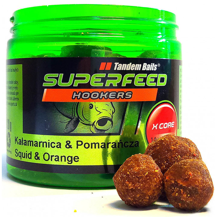 Бойли Tandem Baits SF X Core Hookers 14/18mm Mix 120g Squid & Orange