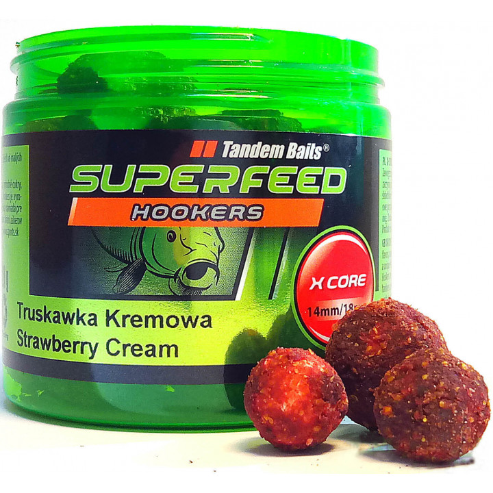 Бойли Tandem Baits SF X Core Hookers 14/18mm Mix 120g Strawberry Cream