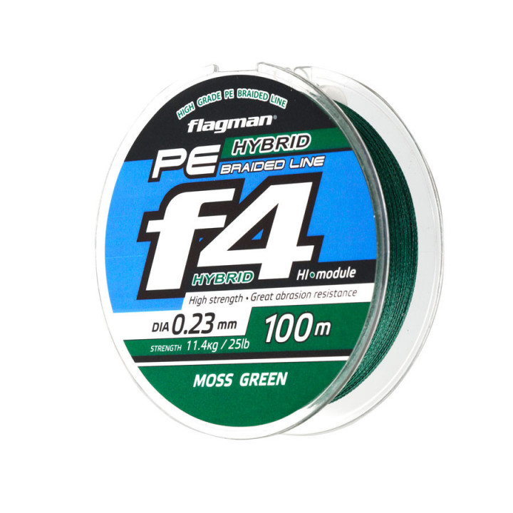 Шнур Flagman PE Hybrid F4 0.19мм 100м 10кг Moss green