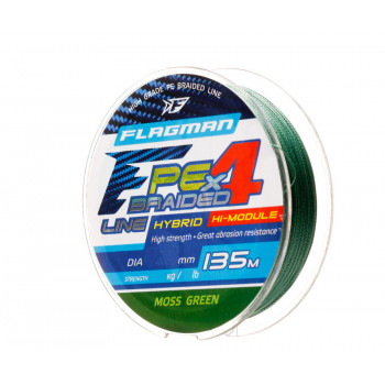 Шнур Flagman PE Hybrid F4 0.16mm 135m 9.1kg Moss green