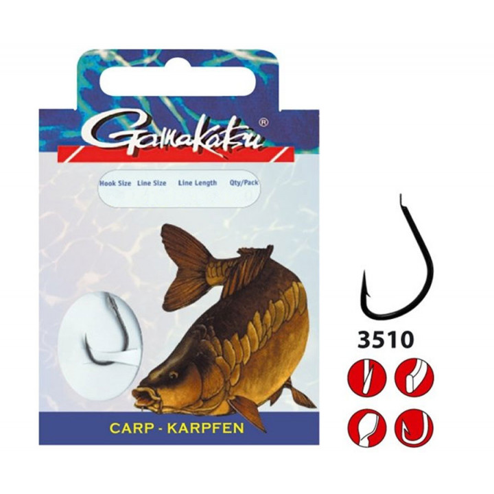 Гачок з повідцем Gamakatsu BKD-3510F Carp 85см №6 026mm 6