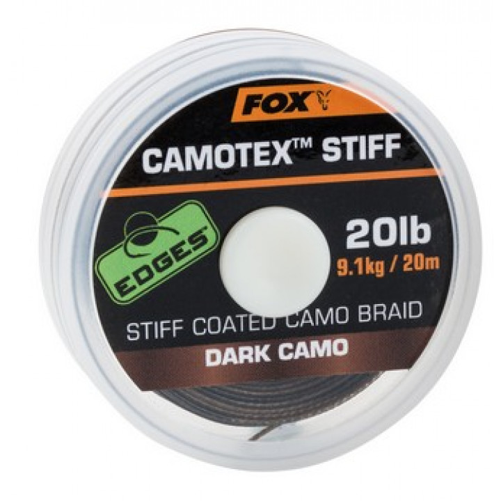Поводковый материал FOX Camotex Dark Stiff 20m 15lb