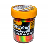 Паста форель Berkley Double Glitter Twist 50g Sunshine Yellow/Spring Green/Fluo Red