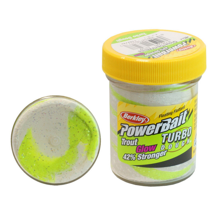 Паста форель Berkley Turbo Dough Glow 50g Chartreuse/White