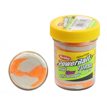 Паста форель Berkley Turbo Dough Glow 50g Orange/White