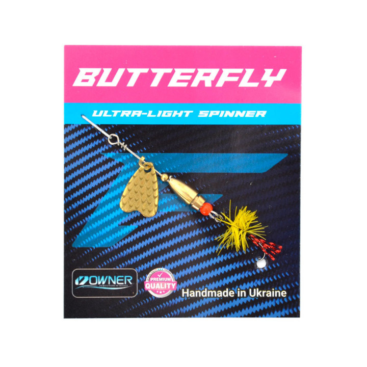 Блешня Flagman Butterfly 1,1g пелюстка золото Жовтий