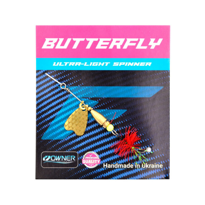 Блешня Flagman Butterfly 1,1g пелюстка золото Червоний