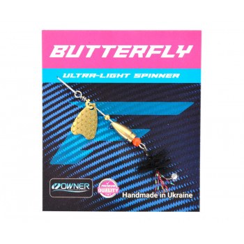 Блешня Flagman Butterfly 1,1g пелюстка золото Чорний