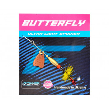 Блешня Flagman Butterfly 1,1g пелюстка мідь Жовтий