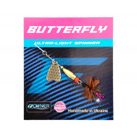 Блесна Flagman Butterfly 1,1g лепесток серебро  Коричневый