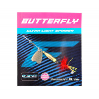 Блесна Flagman Butterfly 1,1g лепесток серебро  Красный