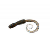 Червь Flagman Helical 10cm 10 шт Black phantom
