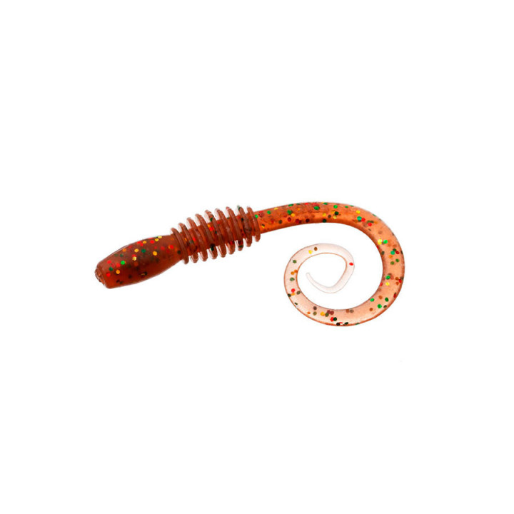 Черв'як Flagman Helical 10cm 10 шт Brown Flash