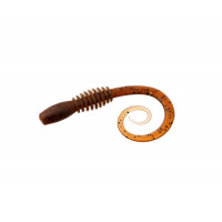 Червь Flagman Helical 10cm 10 шт Green Pumpkin
