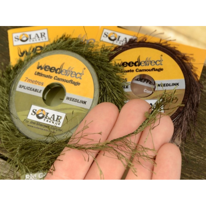 Поводковый материал Solar BRAIDED SPLICEABLE WEEDEFFECT 7m 20lb Green Weed