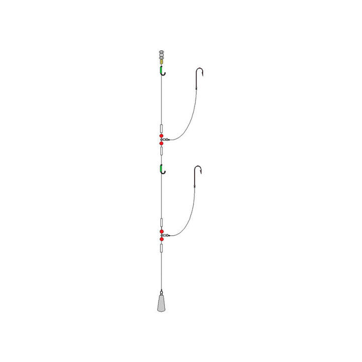 Оснащення Shakespeare Two Hook Rig з двома гачками 2